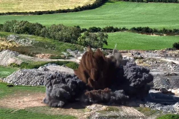 Controlled explosion seen at location of Second World War-era bomb in Co Down